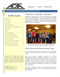 Conference, Conference, Conference! A Few Words from the