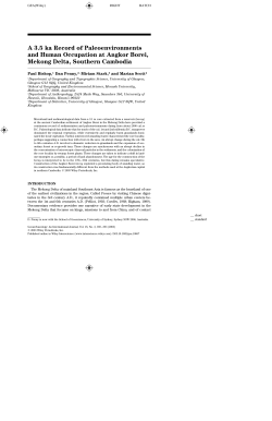 A 3.5 ka Record of Paleoenvironments and Human Occupation at