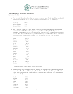 Florida Republican Presidential Primary Poll September 24, 2015 1
