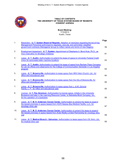 Meeting of the UT System Board of Regents