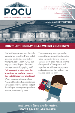 POCU Winter Newsletter 2017