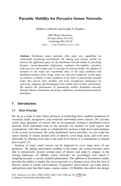 Parasitic Mobility for Pervasive Sensor Networks