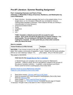 Pre-AP Literature Summer Reading Assignment