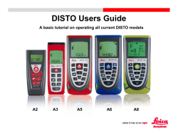 DISTO Users Guide