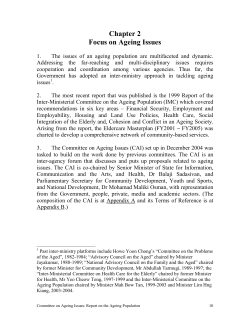 Chapter 2 Focus on Ageing Issues - Ministry of Social and Family