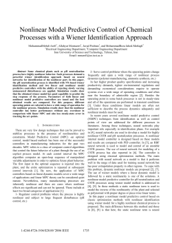 Nonlinear Model Predictive Control of Chemical Processes with a