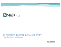 03 CONCRETE TAKEOFF SUMMARY REPORT