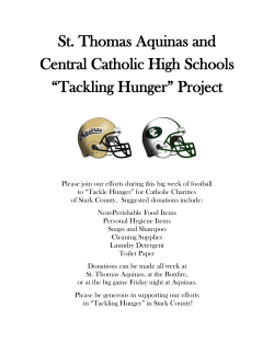 St. Thomas Aquinas and Central Catholic High Schools “Tackling