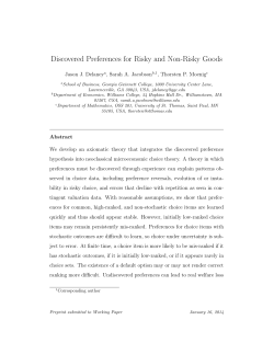 Discovered Preferences for Risky and Non-Risky