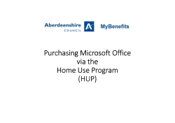 Purchasing Microsoft Office via the Home Use Program