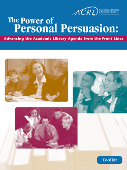 Personal Persuasion - American Library Association