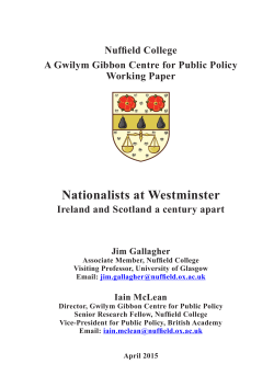 Nationalists at Westminster: Ireland and Scotland