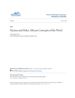 Nyama and Heka: African Concepts of the Word