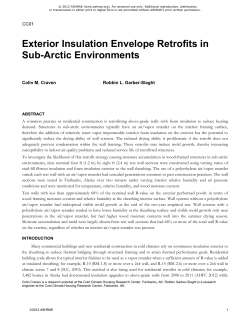 Exterior Insulation Envelope Retrofits in Sub