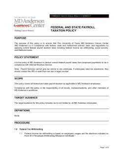Federal and State Payroll Taxation Policy