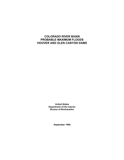 Probable maximum floods on the Colorado River.