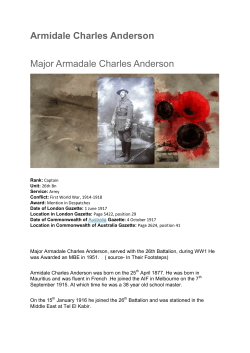 Armidale Charles Anderson Major Armadale Charles Anderson