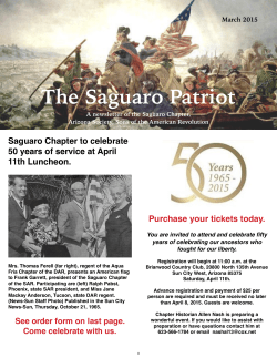 The Saguaro Patriot - Arizona Society SAR