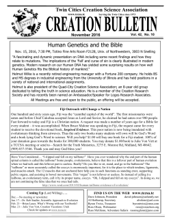 Human Genetics and the Bible