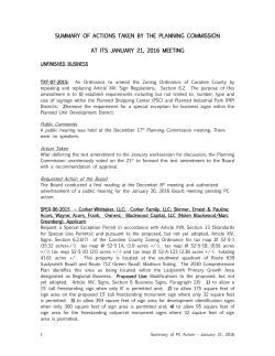 summary of pc actions 01-21-16