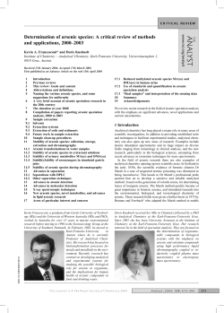 A critical review of methods and applications, 2000&ndash;2003