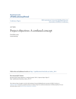 Project objectives: A confused concept