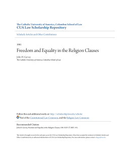 - CUA Law Scholarship Repository