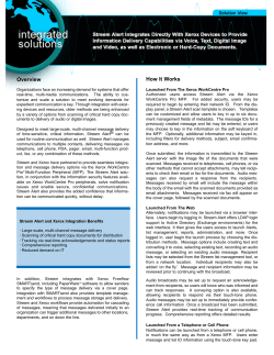 Streem Alert and Xerox Integration Brochure
