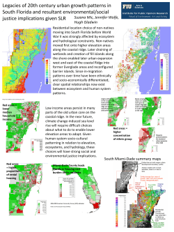 Legacies of 20th century urban growth patterns in South Florida and