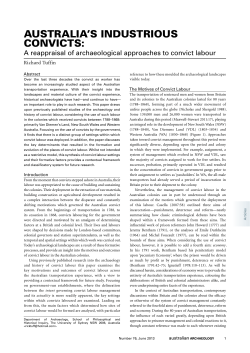 AustrAliA`s industrious convicts