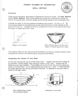 Finding Volumes By Integration