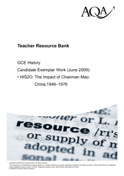 A-level History Candidate exemplar HIS2O - The Impact of