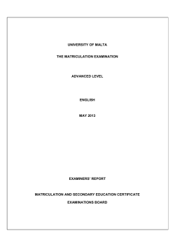 english - University of Malta