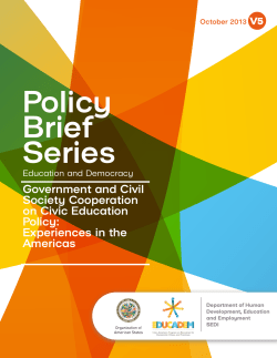 Government and Civil Society Cooperation on Civic Education