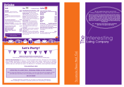 Let`s Party! Drinks - The Interesting Eating Company