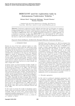 BEECLUST Used for Exploration Tasks in Autonomous Underwater