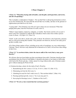 1 Peter Chapter 2 - Discover Revelation