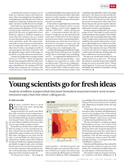 Young scientists go for fresh ideas