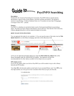 PsycINFO Searching