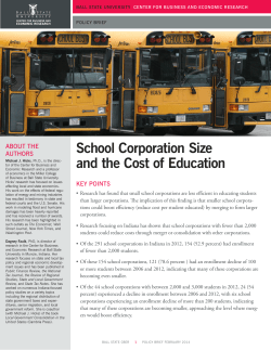 School Corporation Size and the Cost of Education