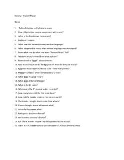 Review: Ancient Music Name_____________________ 1. Define