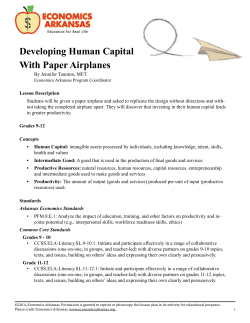 Developing Human Capital With Paper Airplanes