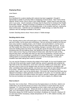 Displaying Shoes by June Swann