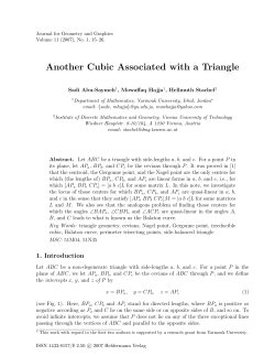 Another Cubic Associated with a Triangle - TU Wien
