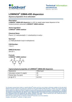 LOWINOX 22M46-45D dispersion