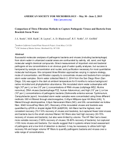 Comparison of Three Filtration Methods