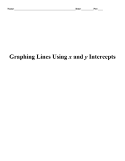 Graphing Lines Using x and y Intercepts