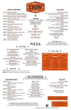 burgers pizza - Chow Pizza Bar