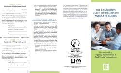THE CONSUMER`S GUIDE TO REAL ESTATE AGENCY IN ILLINOIS