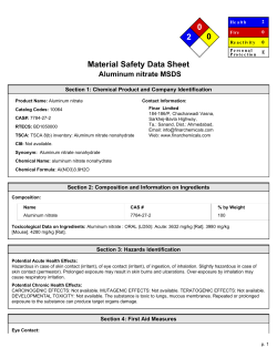 Material Safety Data Sheet